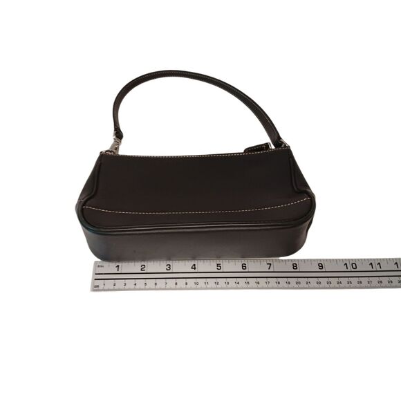 Vintage Coach Small Mini Handbag Purse Black  Leather Hampton 7785 - Picture 9 of 11